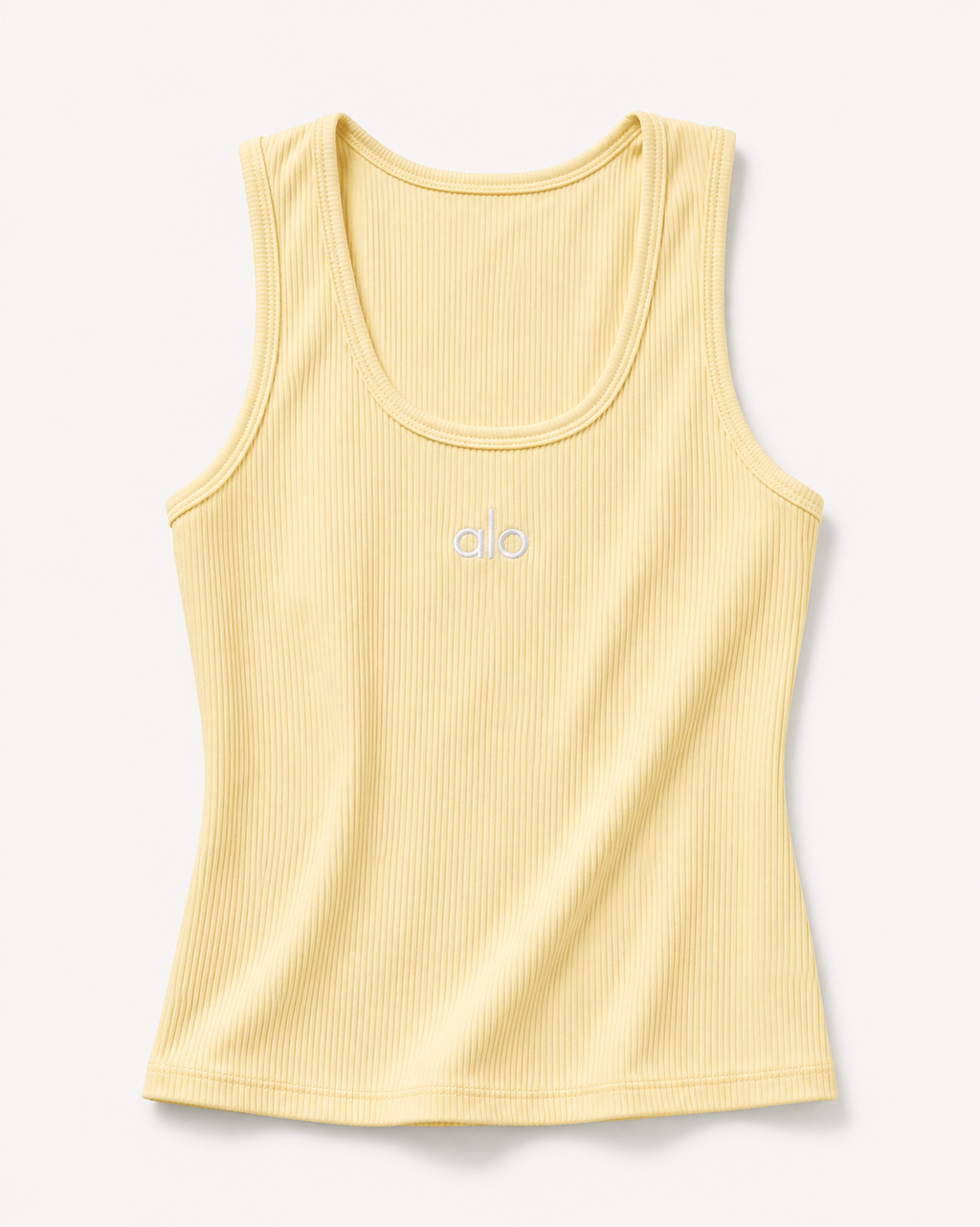 Ribbed Tank Top Pastel Yellow – Εφαρμοστό & Ελαστικό