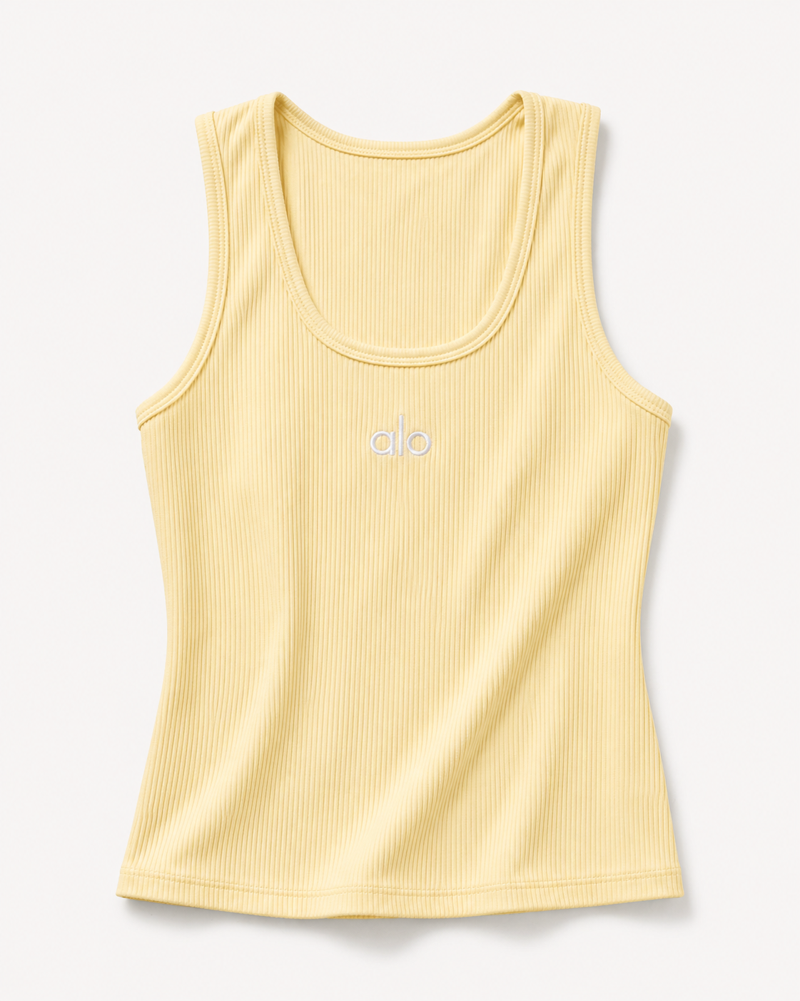 Ribbed Tank Top Pastel Yellow – Εφαρμοστό & Ελαστικό