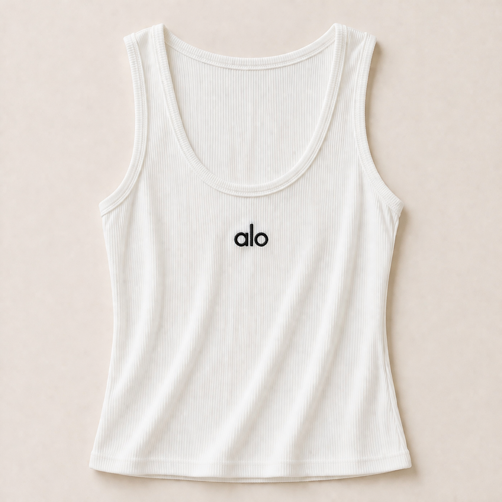 Ribbed Tank Top White – Εφαρμοστό & Ελαστικό