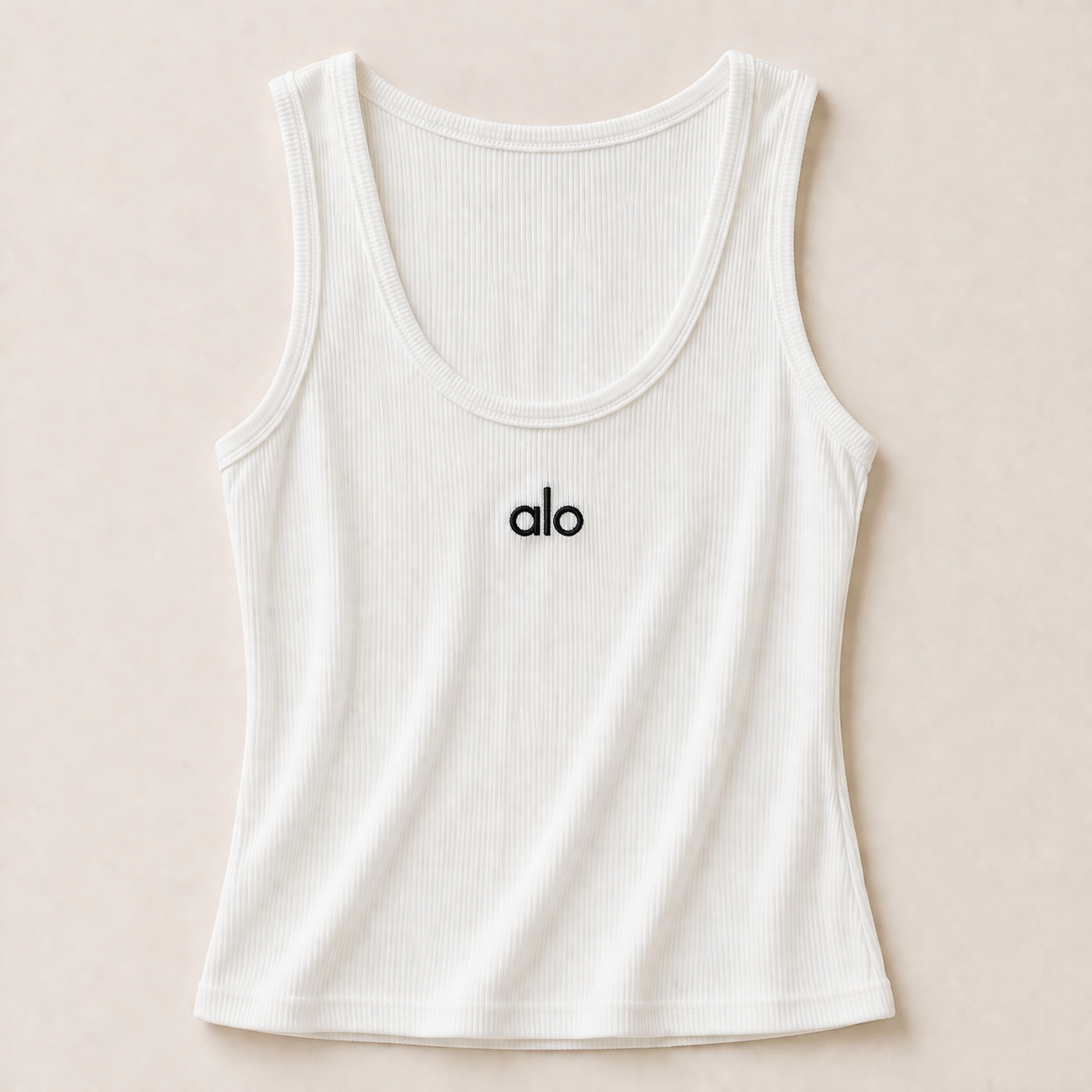 Ribbed Tank Top White – Εφαρμοστό & Ελαστικό