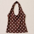 Polka Dot Halter Top – Chocolate Brown