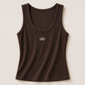 Ribbed Tank Top Brown – Εφαρμοστό & Ελαστικό