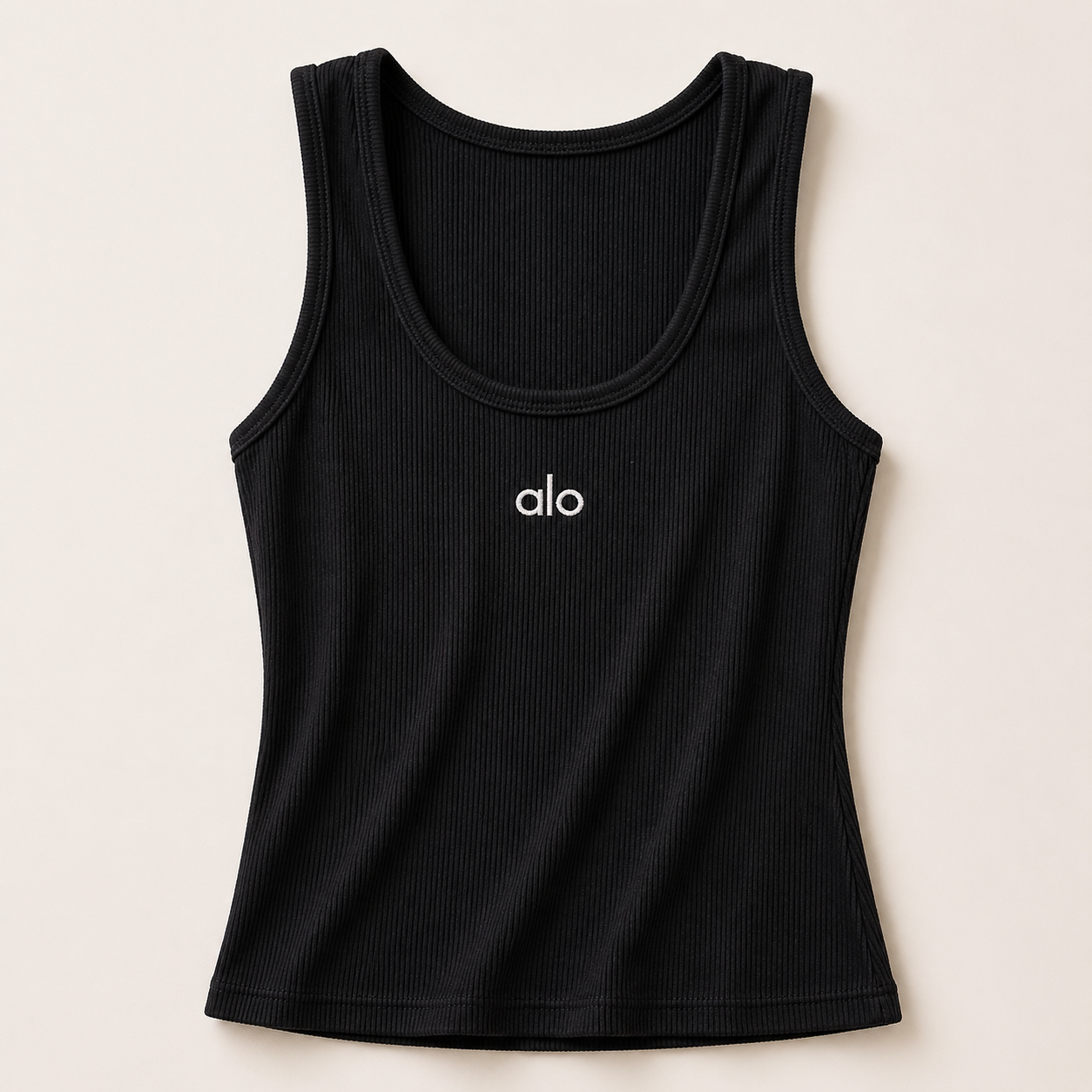 Ribbed Tank Top Black– Εφαρμοστό & Ελαστικό
